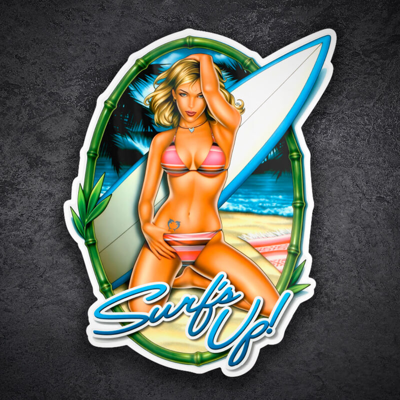 Car & Motorbike Stickers: Surf