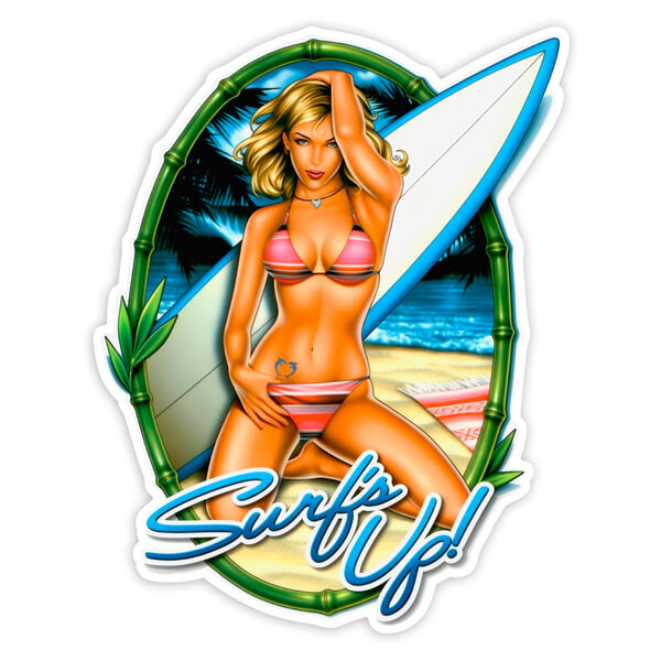 Car & Motorbike Stickers: Surf