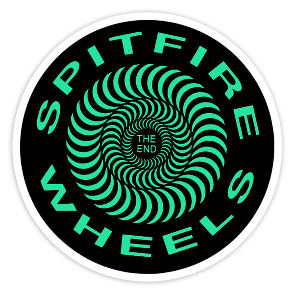 Car & Motorbike Stickers: Spitfire Wheels Green