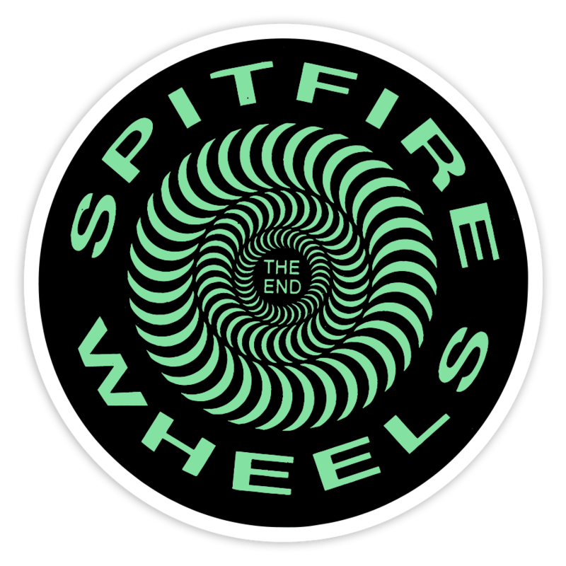 Car & Motorbike Stickers: Spitfire Wheels Green