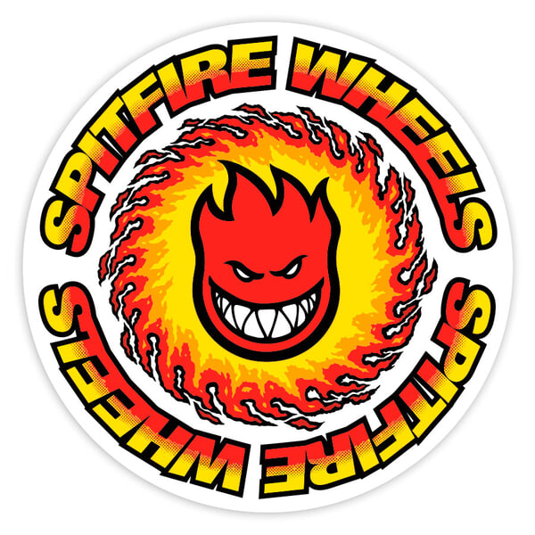 Car & Motorbike Stickers: Spitfire Wheels Fire