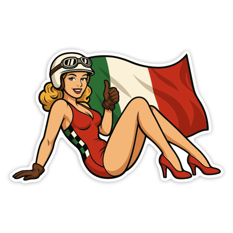 Car & Motorbike Stickers: Italian Racing Girl