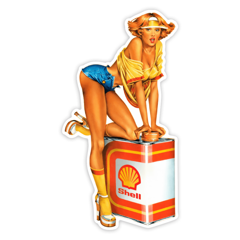 Car & Motorbike Stickers: Shell Pin-Up Vintage