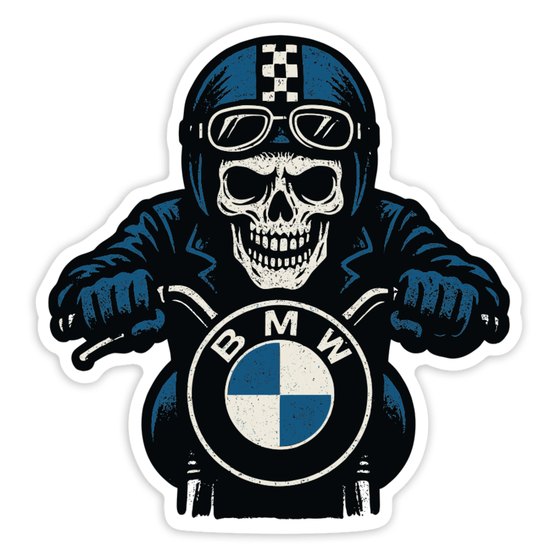 Car & Motorbike Stickers: BMW Biker Skull