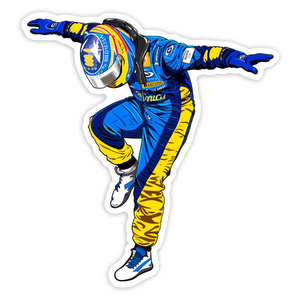 Car & Motorbike Stickers: Fernando Alonso Renault