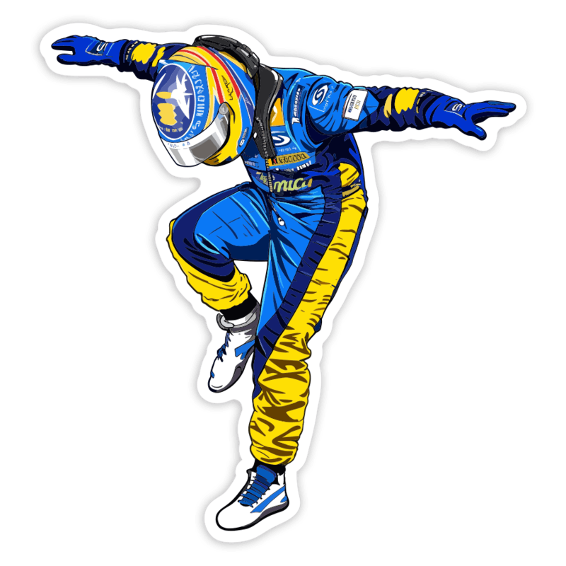 Car & Motorbike Stickers: Fernando Alonso Renault
