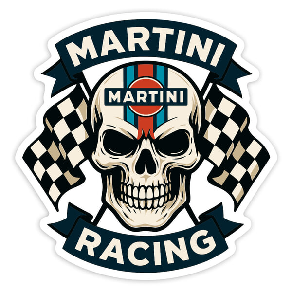 Car & Motorbike Stickers: Martini Racing Skull