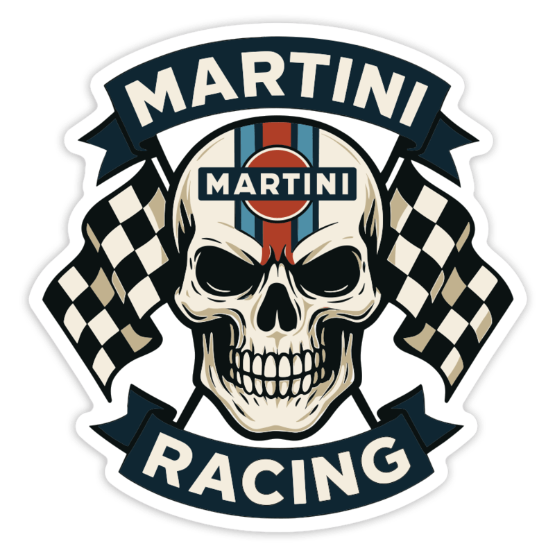 Car & Motorbike Stickers: Martini Racing Skull