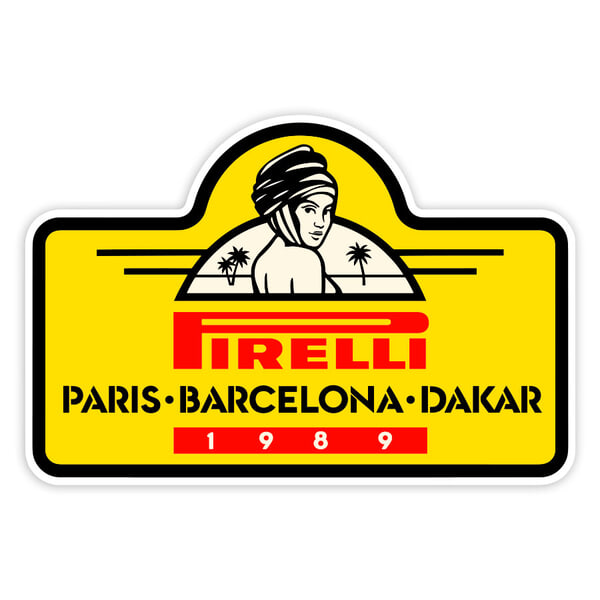 Car & Motorbike Stickers: Pirelli Paris Barcelona Dakar