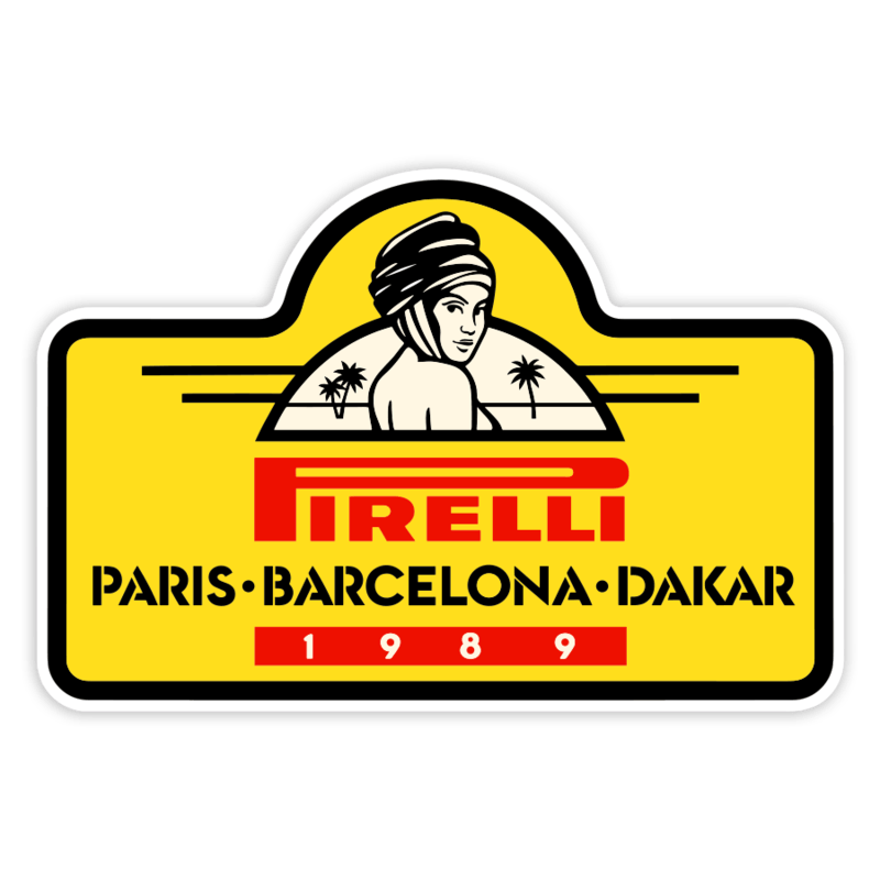 Car & Motorbike Stickers: Pirelli Paris Barcelona Dakar