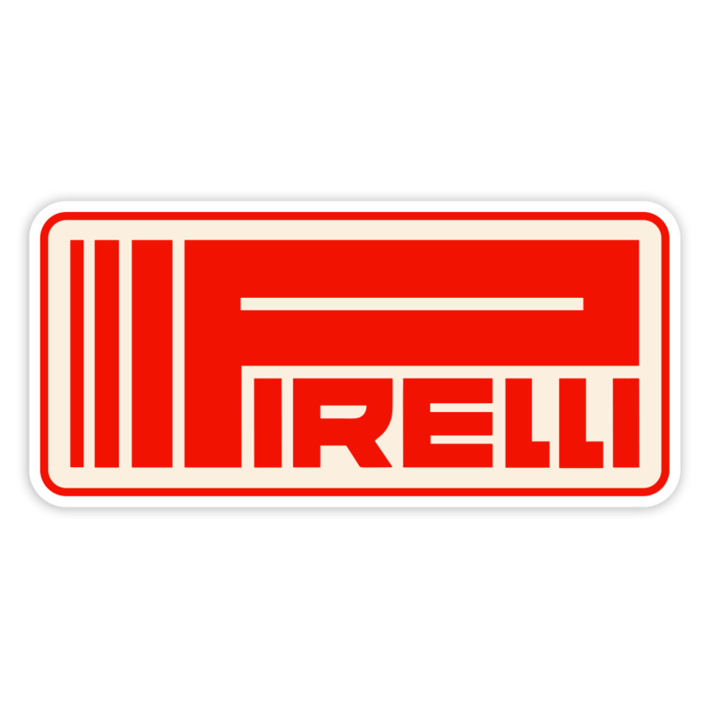 Car & Motorbike Stickers: Classic Red Pirelli Logo