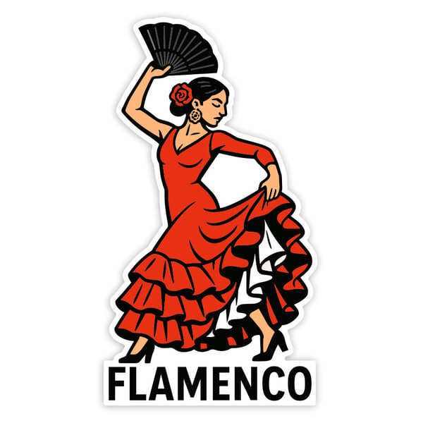 Car & Motorbike Stickers: Flamenco Dancer