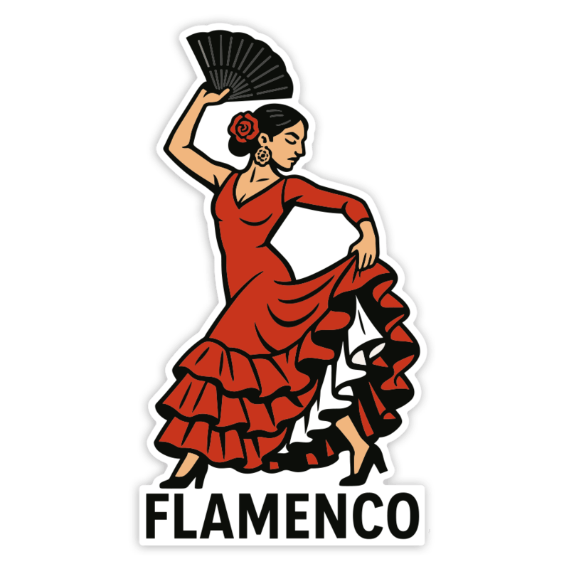Car & Motorbike Stickers: Flamenco Dancer