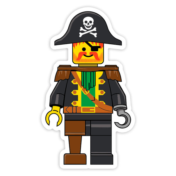 Car & Motorbike Stickers: Classic LEGO Pirate