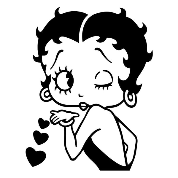 Car & Motorbike Stickers: Betty Boop Blowing a Kiss
