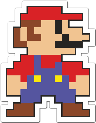 Car & Motorbike Stickers: Mario Bros Pixel