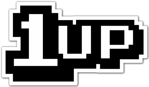 Car & Motorbike Stickers: 1up Extra Life