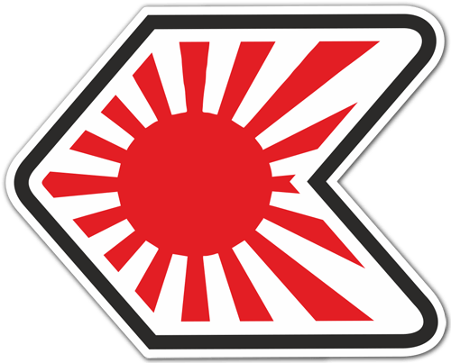 Car & Motorbike Stickers: Japan JDM Rising Sun Badge