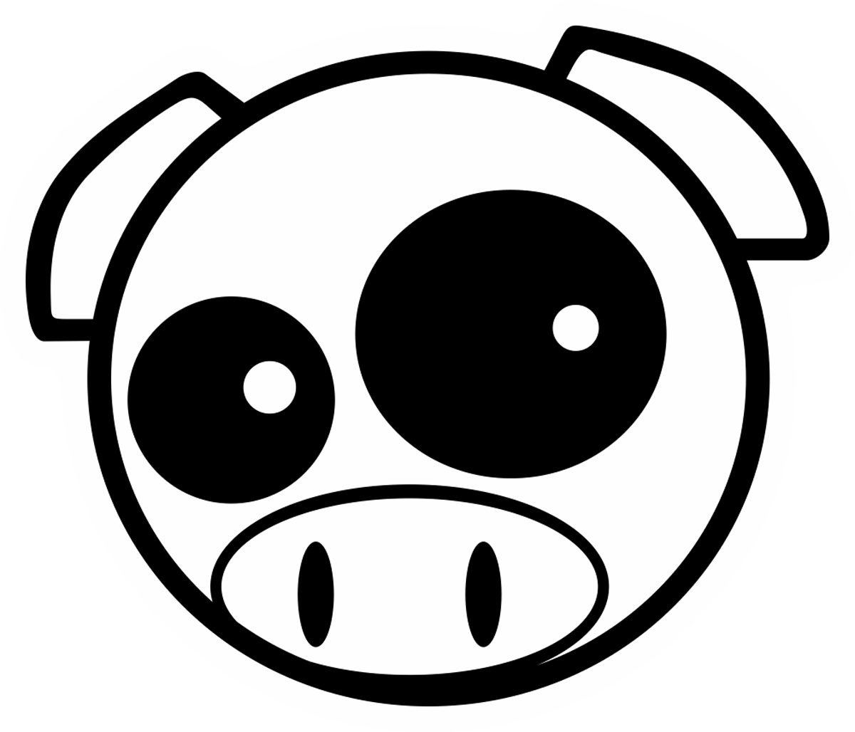 Car & Motorbike Stickers: Subaru Pig Manga Mascot