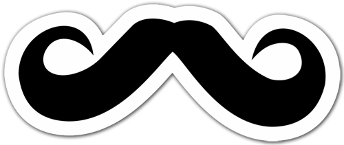 Car & Motorbike Stickers: Moustache