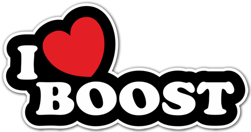 Car & Motorbike Stickers: I love Boost