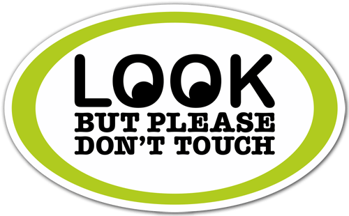 Car & Motorbike Stickers: Look but please dont touch