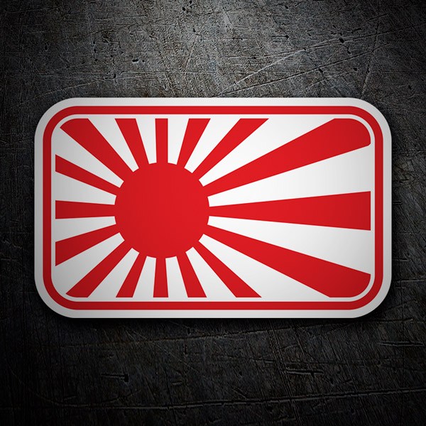 Car & Motorbike Stickers: Japanese Flag Rising Sun 2