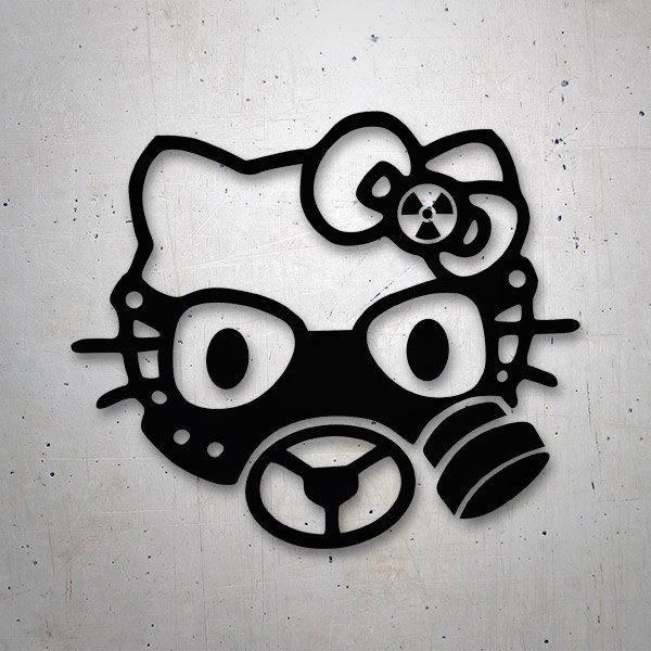 Car & Motorbike Stickers: Hello Kitty gas mask