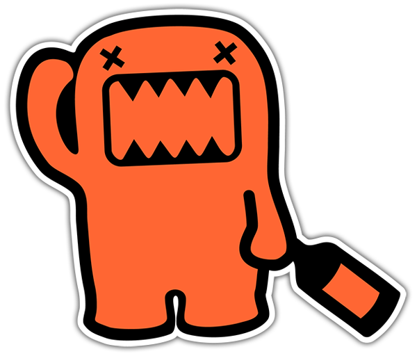 Car & Motorbike Stickers: Drunk Domo-Kun