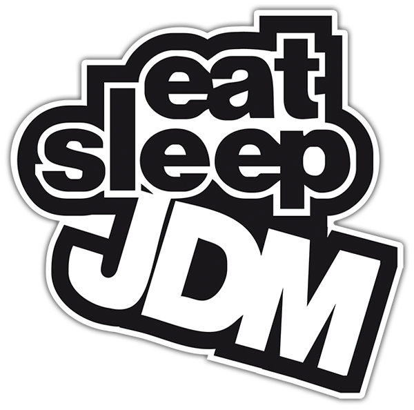 Car & Motorbike Stickers: JDM eat sleep