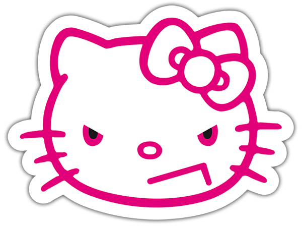 Car & Motorbike Stickers: Hello Kitty angry