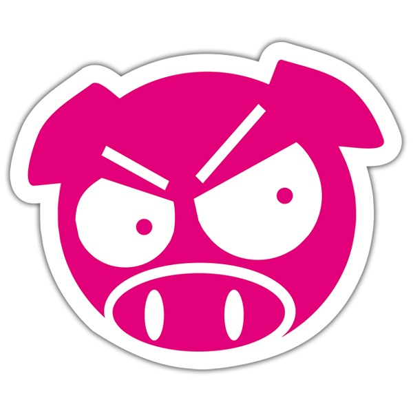 Car & Motorbike Stickers: Pig Subaru angry