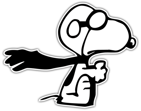 Car & Motorbike Stickers: Snoopy pilot