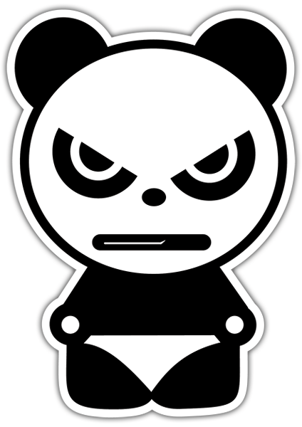 Car & Motorbike Stickers: Angry panda bear