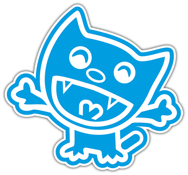 Car & Motorbike Stickers: Happy cat