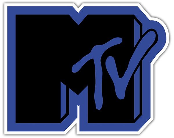 Car & Motorbike Stickers: MTV blue and black