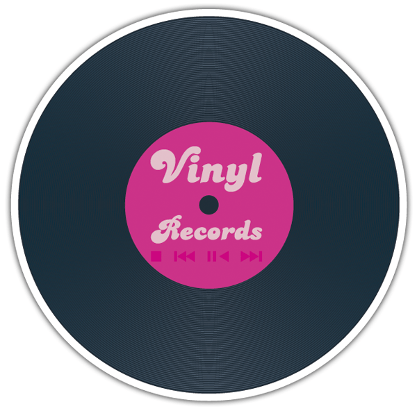 Car & Motorbike Stickers: Vinyl Records