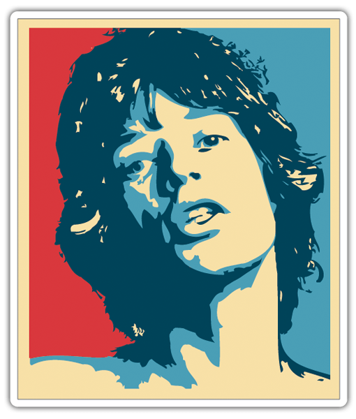 Car & Motorbike Stickers: Mick Jagger Hope