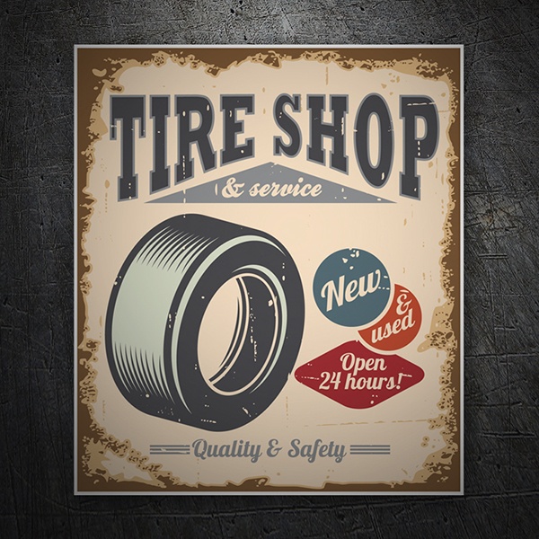 Car & Motorbike Stickers: Tire Shop