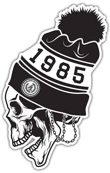 Car & Motorbike Stickers: Skull 1985