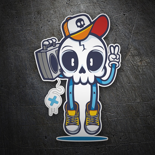 Car & Motorbike Stickers: Skull Hip Hop