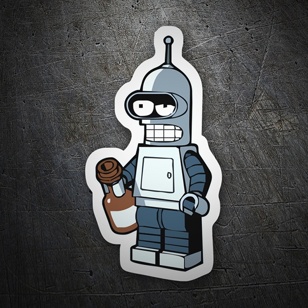Car & Motorbike Stickers: Bender Lego drunk