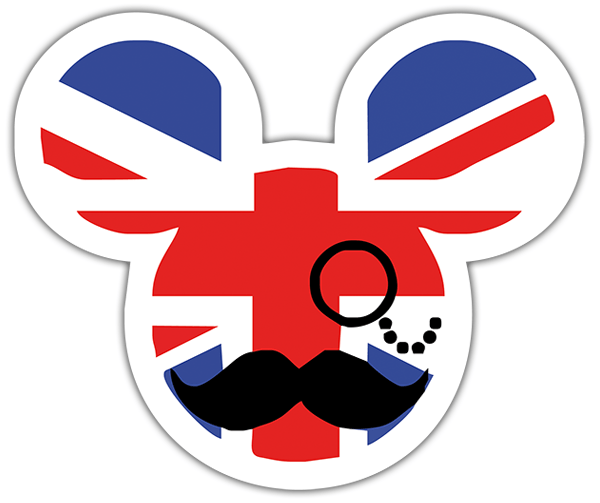 Car & Motorbike Stickers: Great Britain Mickey Mouse