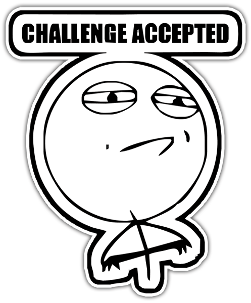 Car & Motorbike Stickers: Challenge accepted