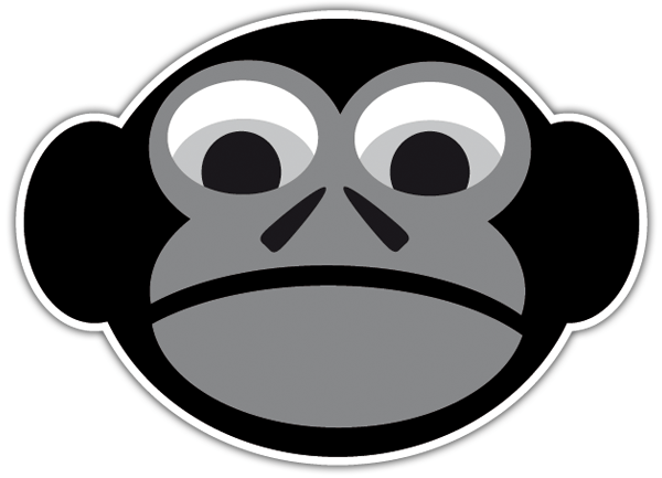 Car & Motorbike Stickers: Serious monkey