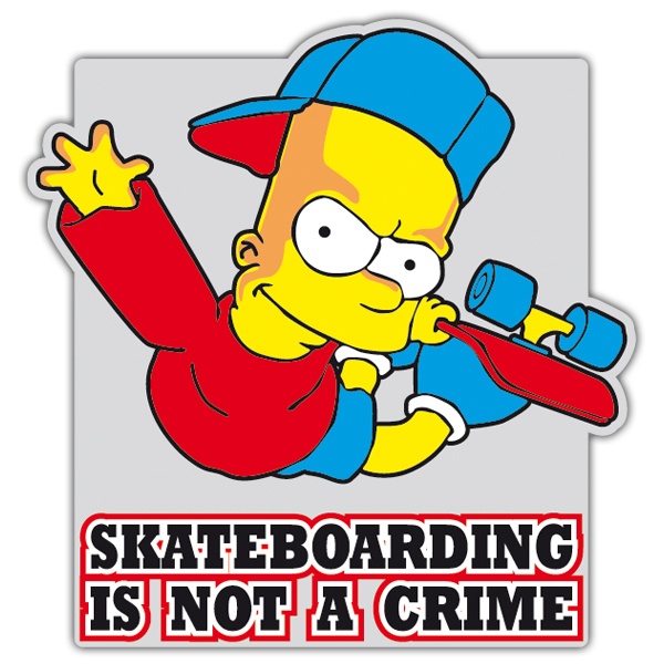 Car & Motorbike Stickers: Bart Simpon skate