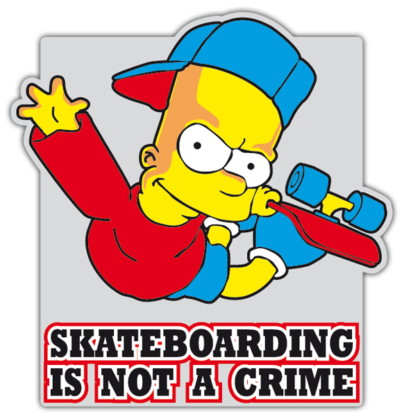 Car & Motorbike Stickers: Bart Simpon skate