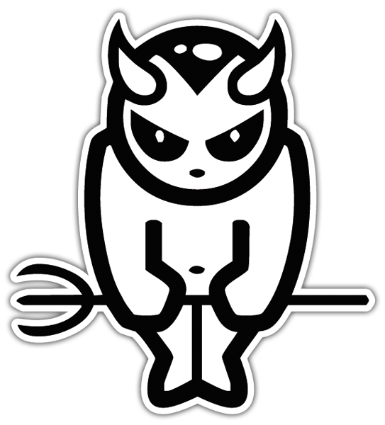 Car & Motorbike Stickers: White Devil