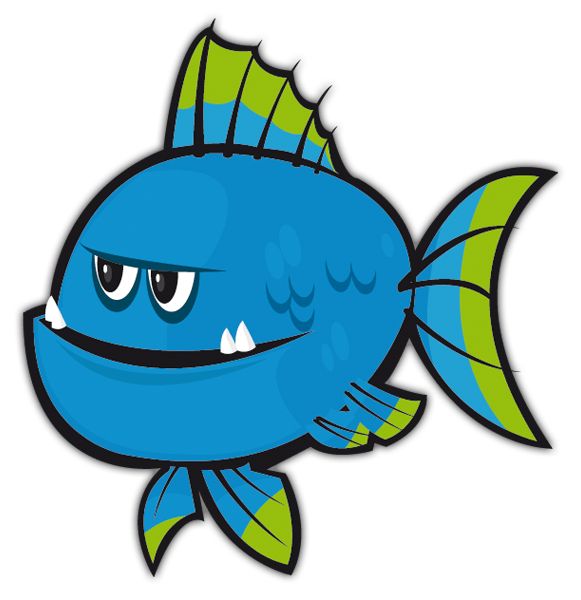 Car & Motorbike Stickers: Blue fish