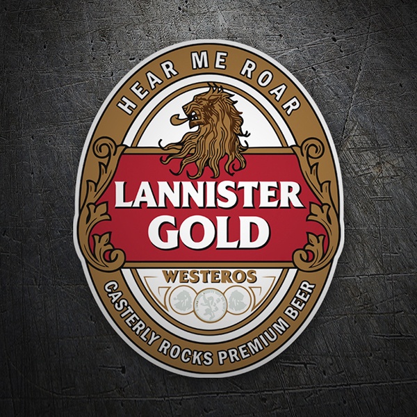 Car & Motorbike Stickers: Game of Thrones Lannister Gold